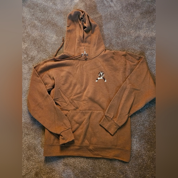 Women's Bronco Western Supply Cow Print Brand Hoodie - Picture 1 of 6